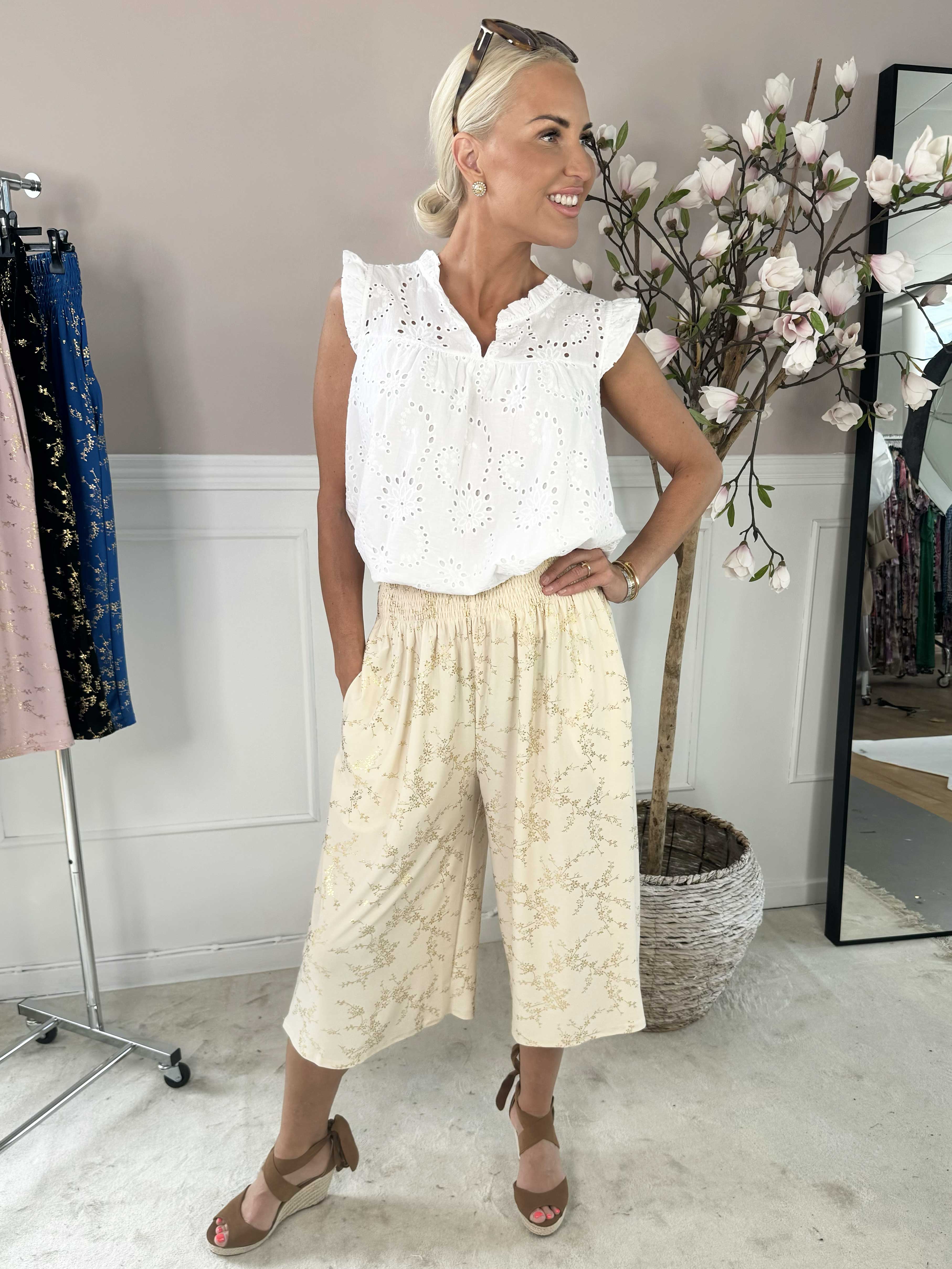 Pams Gold Knickers - Knickers i elastisk stof med elastikkant